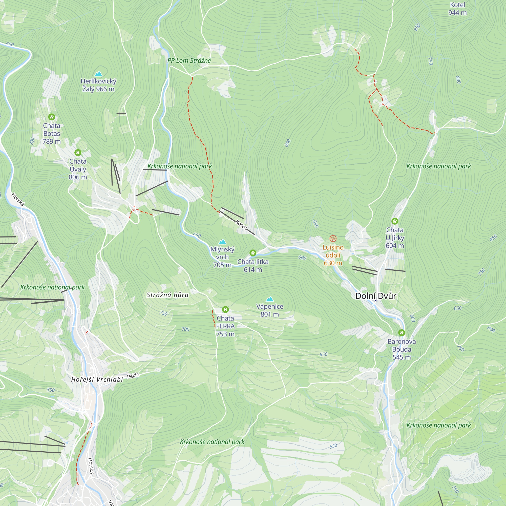 Chata Jitka map