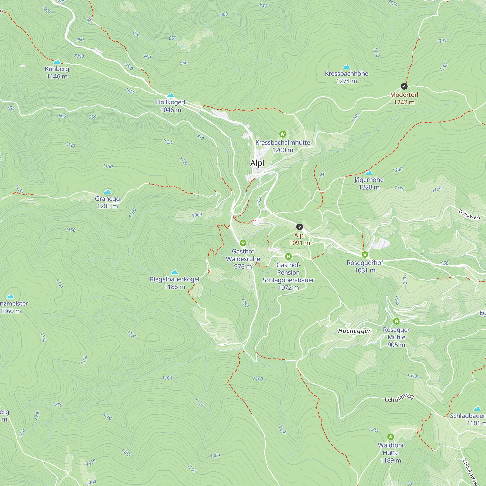 Gasthof Waldesruhe map