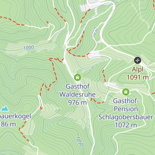 Map of Gasthof Waldesruhe