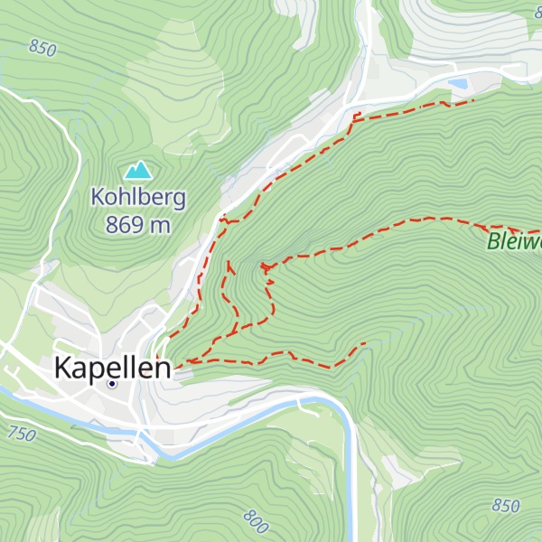 Map of Plodererwand-Bergkreuzverein Unterstandshütte
