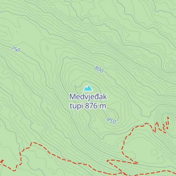 Map of Medvjeđak tupi