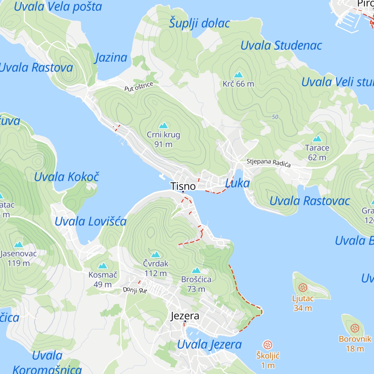 Turistička zajednica Tisno map