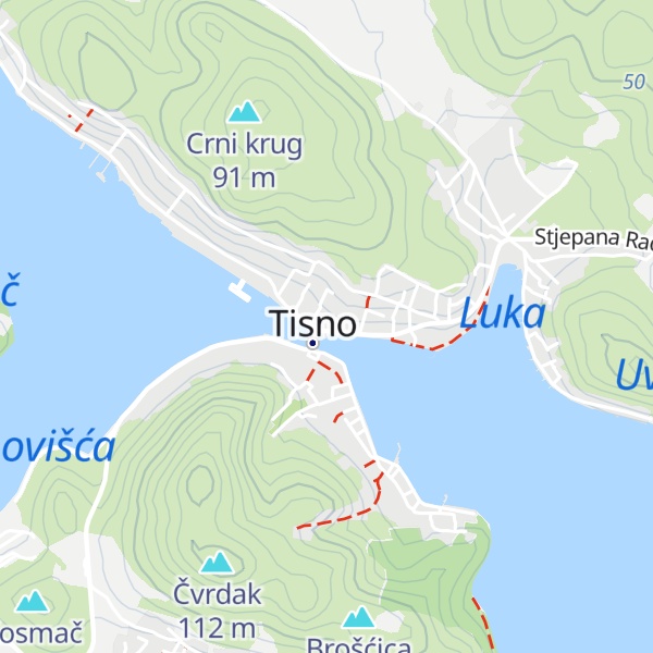 Map of Turistička zajednica Tisno