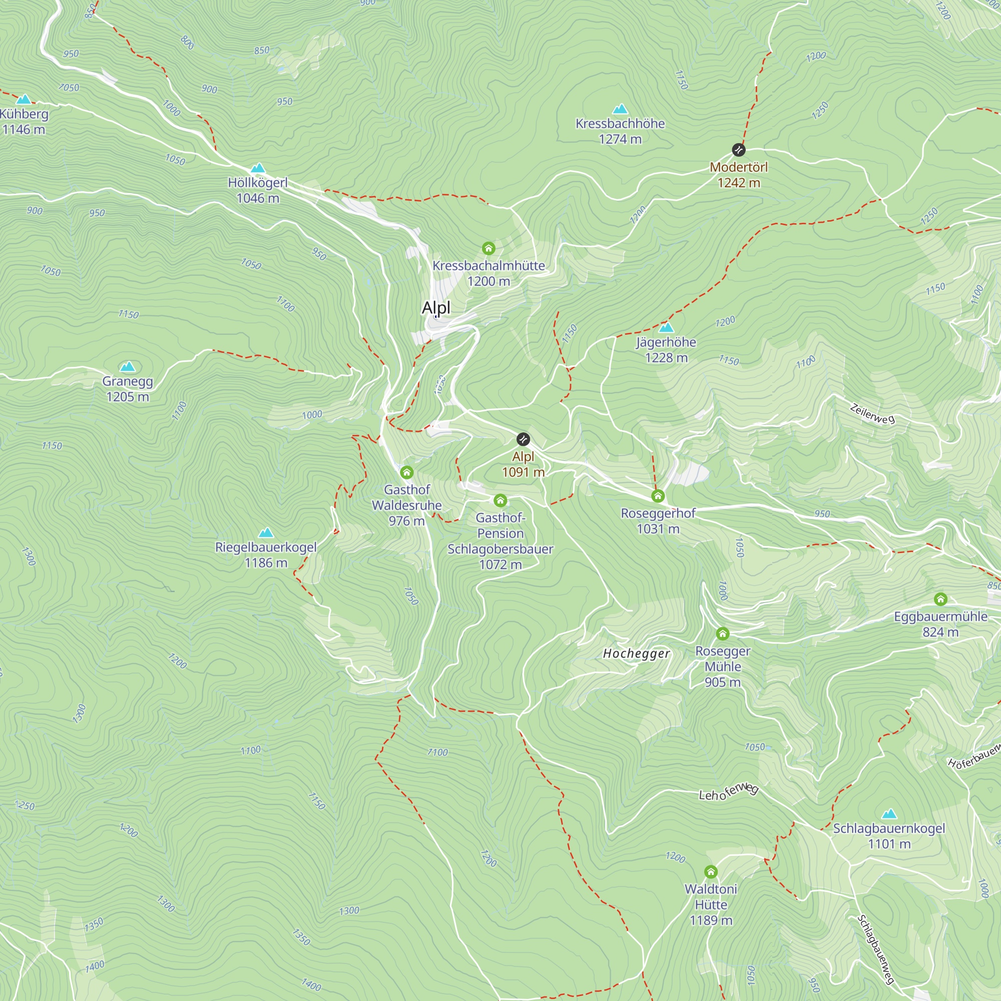 Gasthof-Pension Schlagobersbauer map
