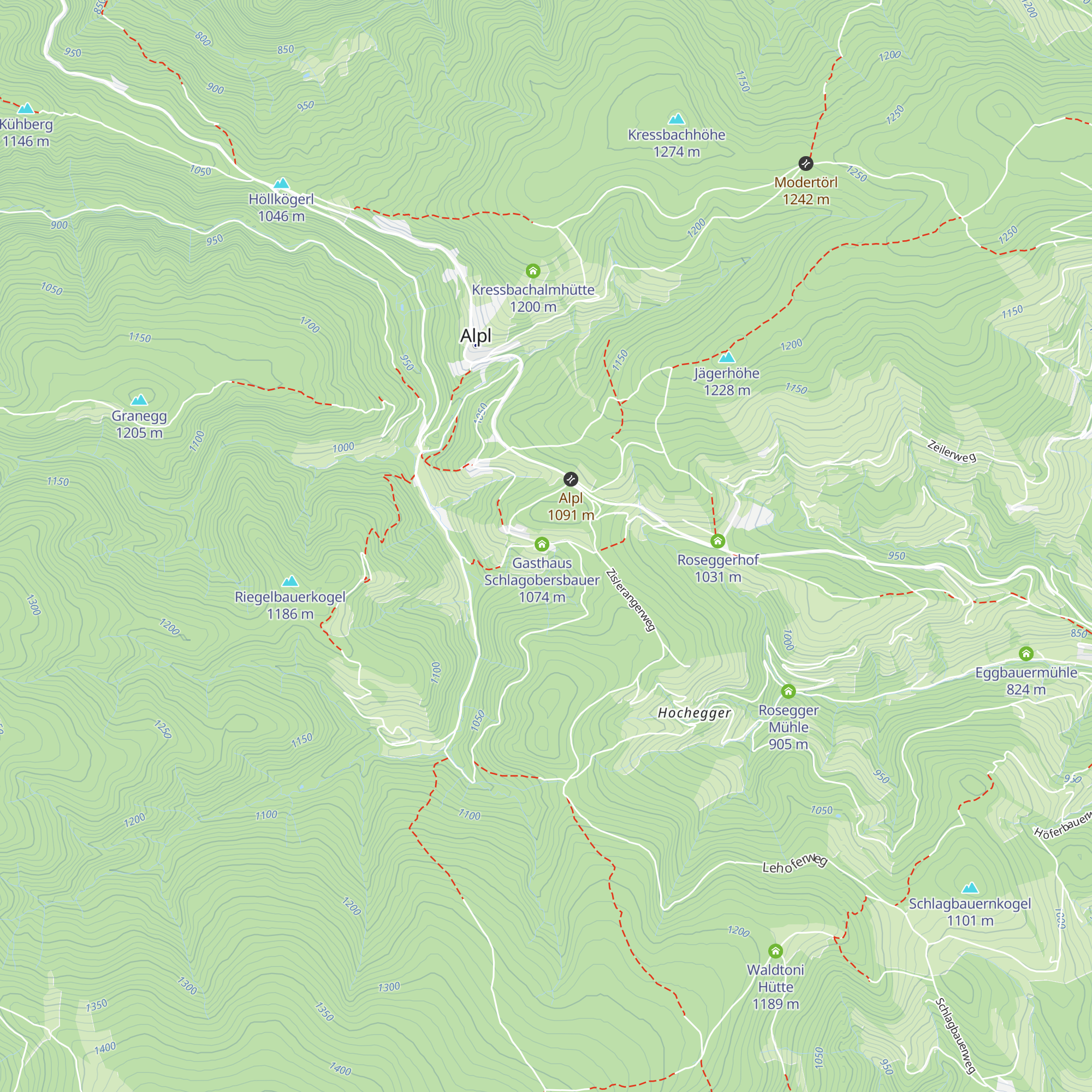 Gasthof-Pension Schlagobersbauer map