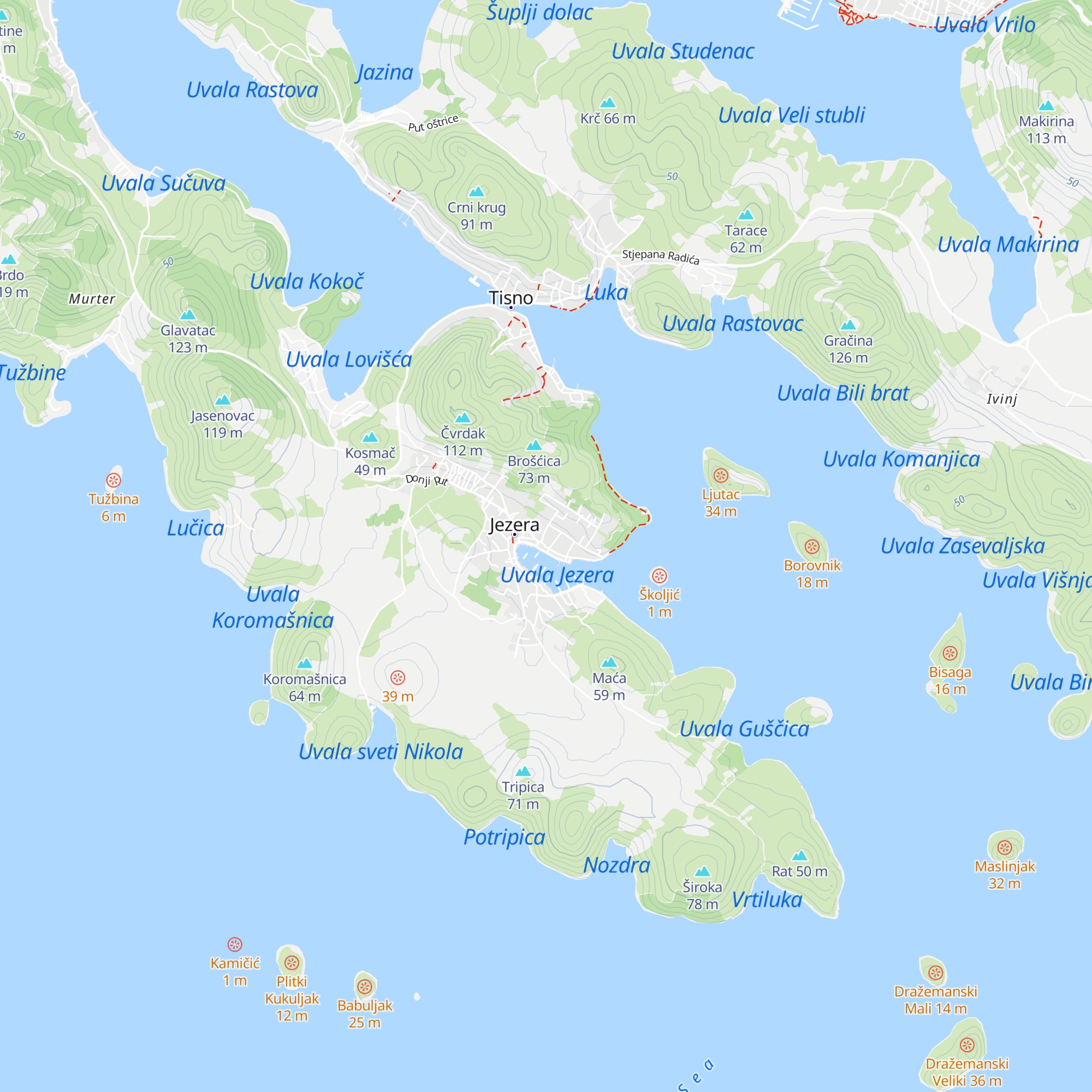 Turistička zajednica map