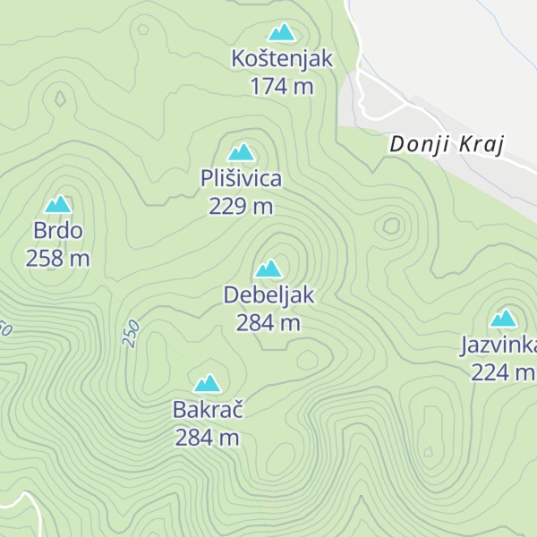 Map of Debeljak
