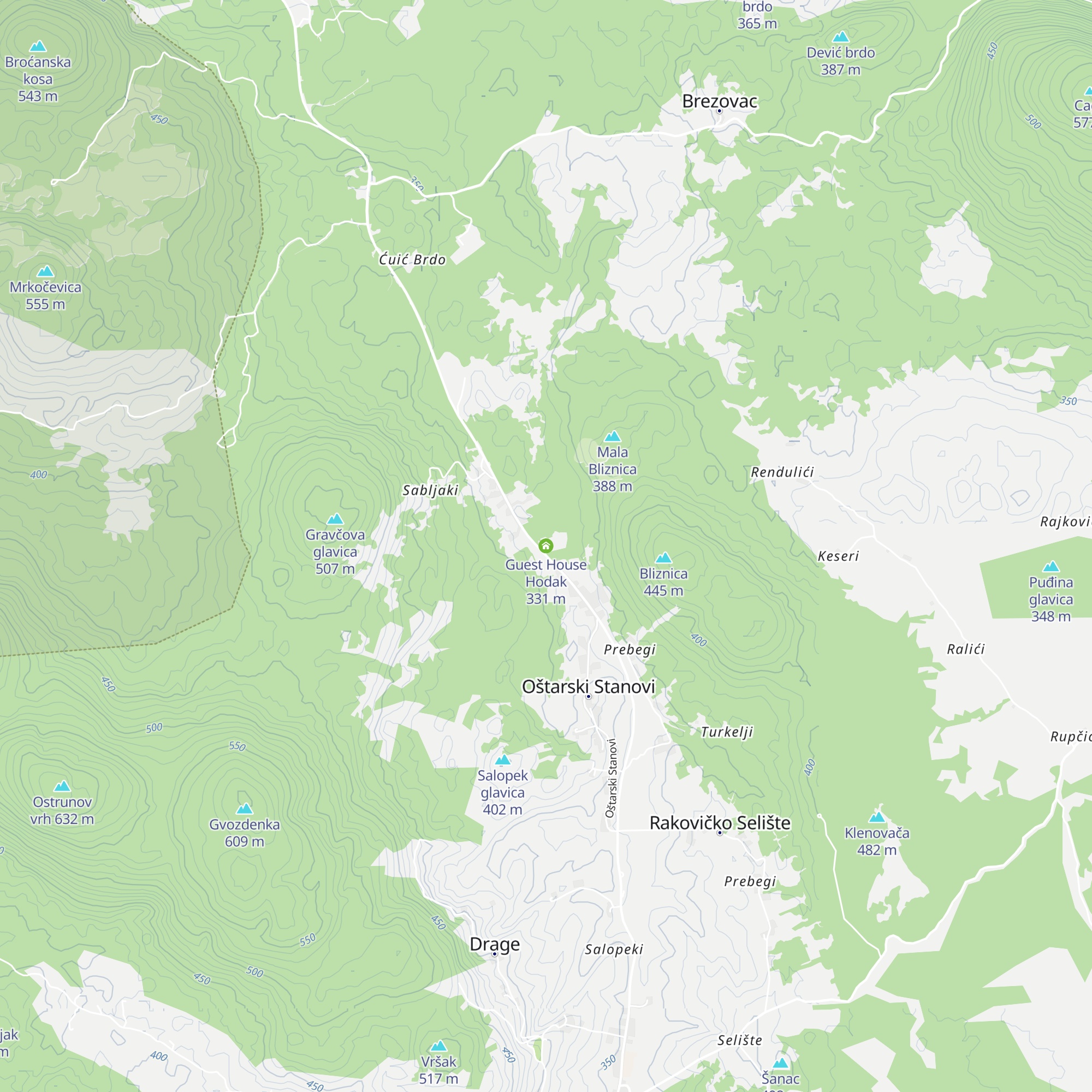 Guest House Hodak map