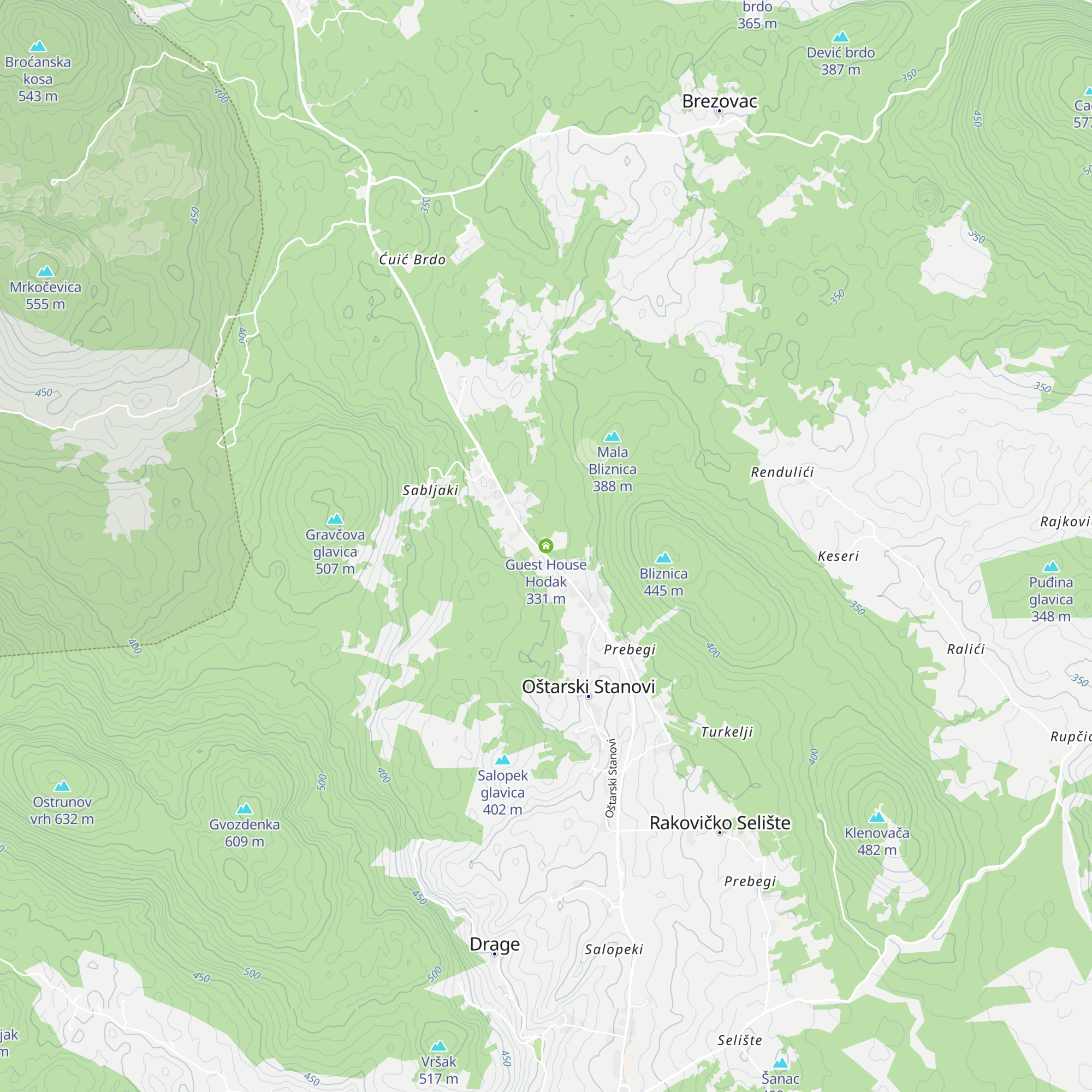Guest House Hodak map