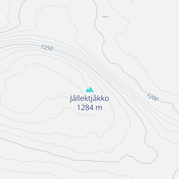 Map of Jållektjåkko