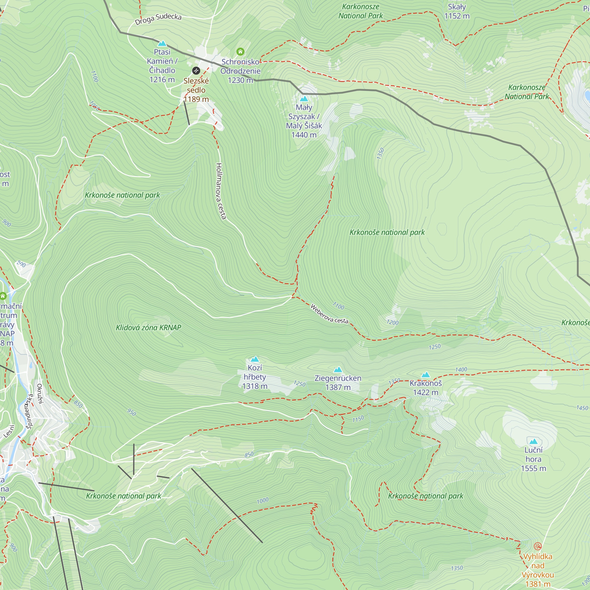 Bouda Bílé Labe map