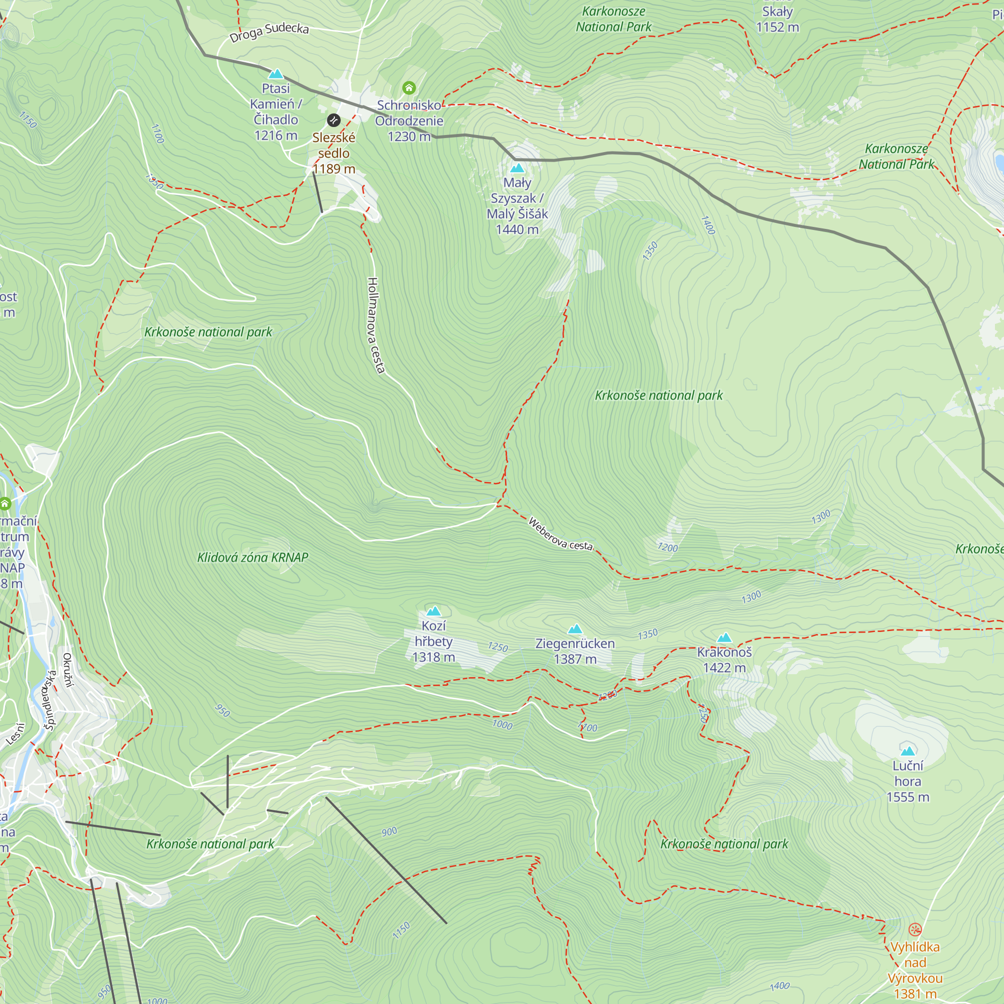 Bouda Bílé Labe map