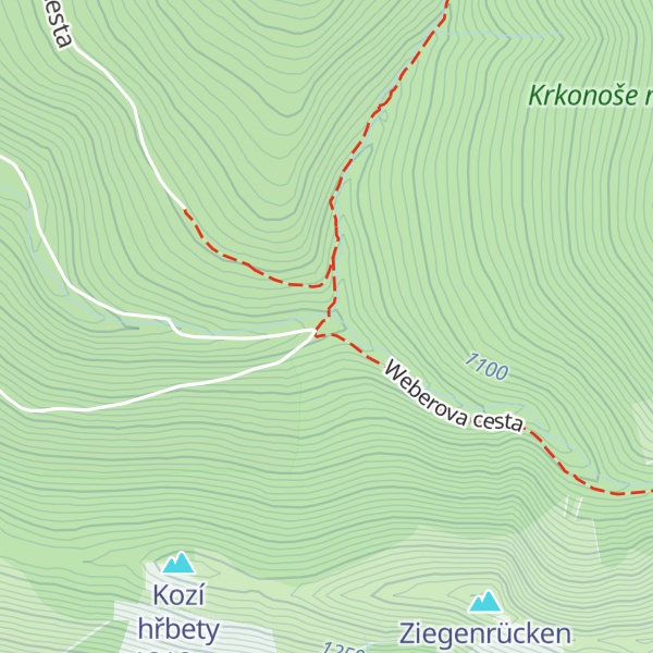 Map of Bouda Bílé Labe