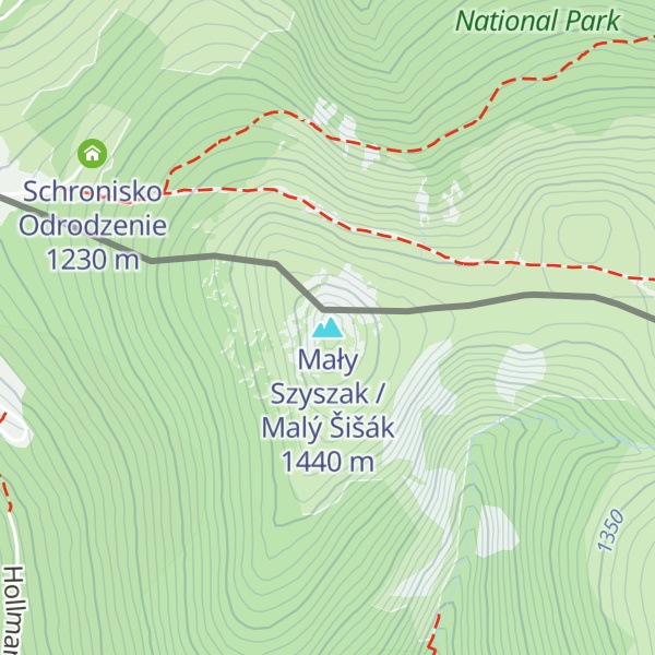 Map of Mały Szyszak / Malý Šišák
