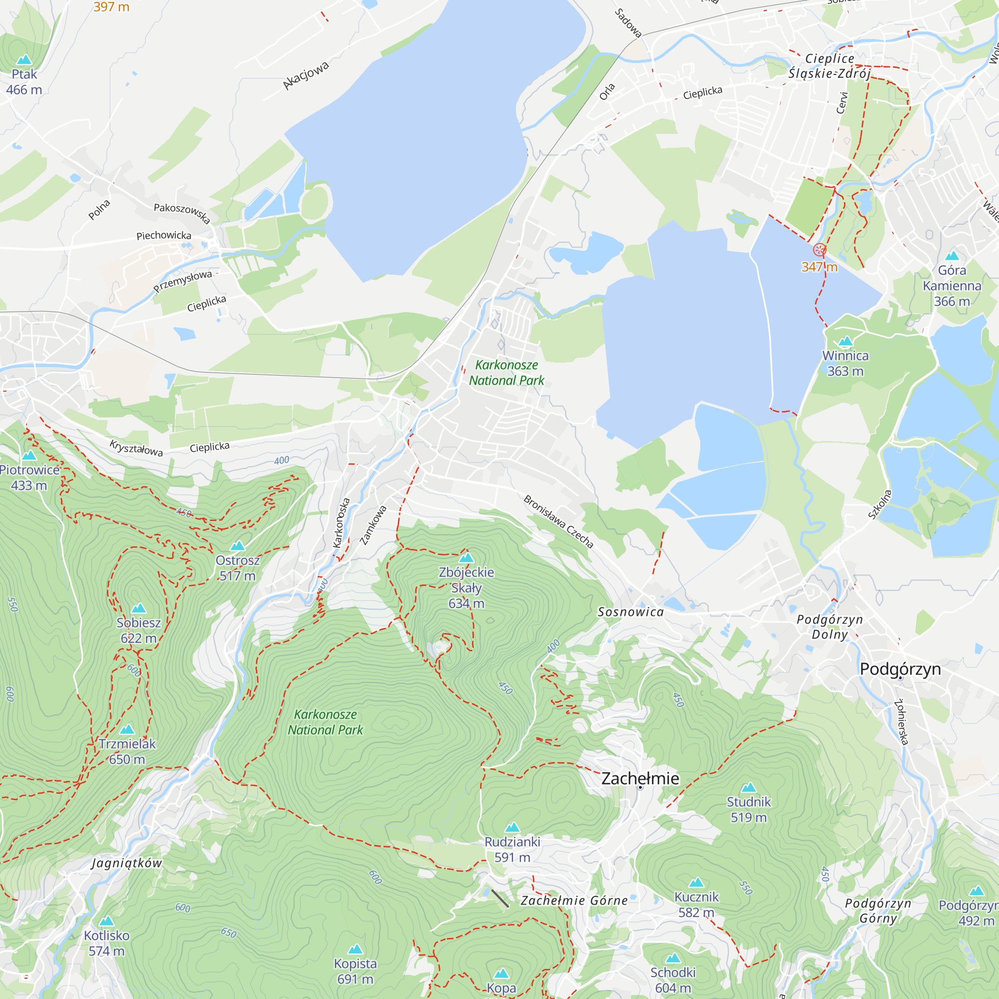 Transgranicznym Centrum Turystyki Aktywnej map