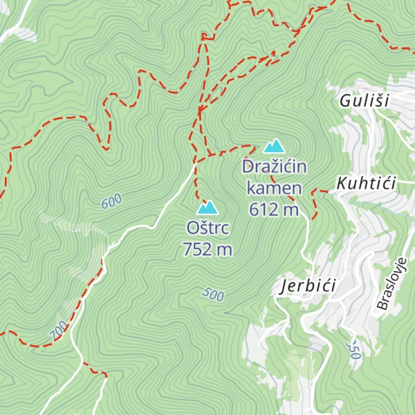 Map of Oštrc