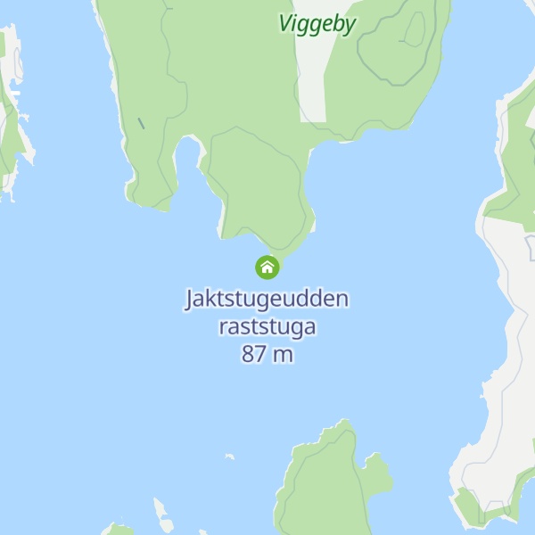 Map of Jaktstugeudden raststuga