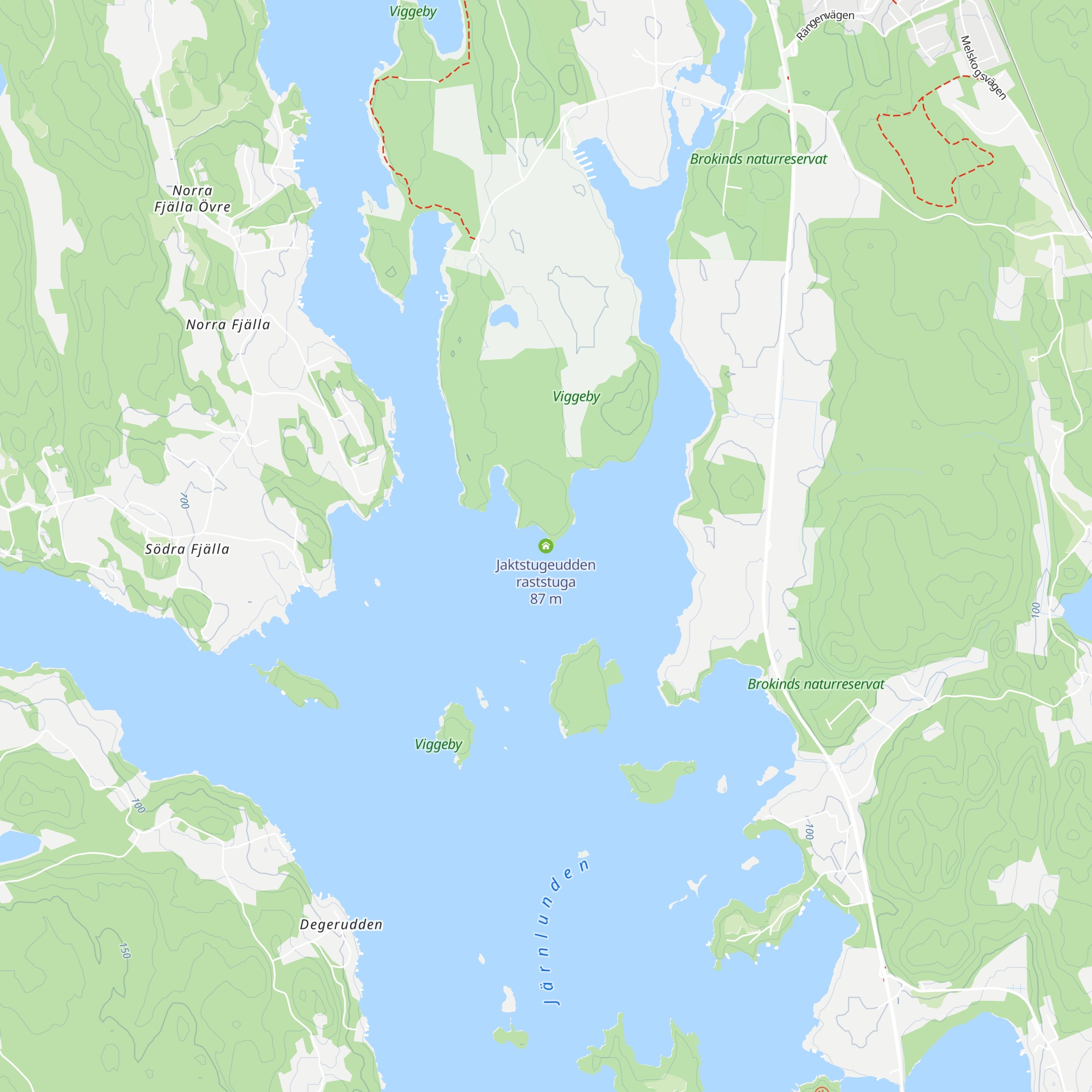 Jaktstugeudden raststuga map