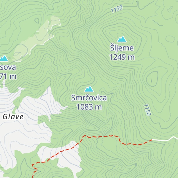 Map of Smrčovica