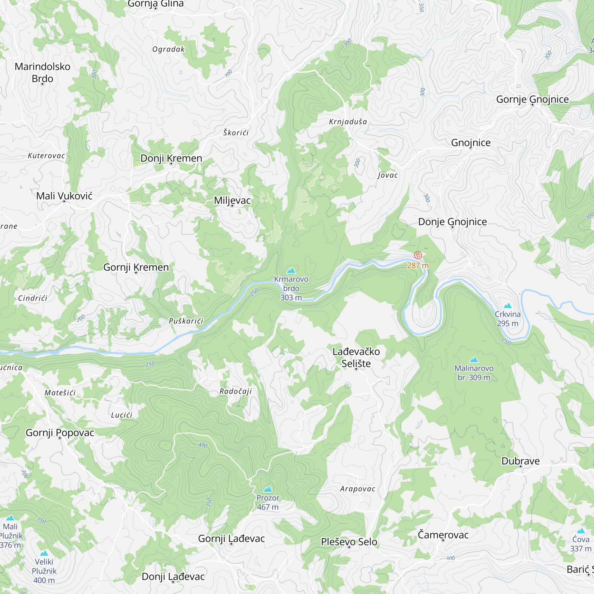 Private property "Barić mlin" map