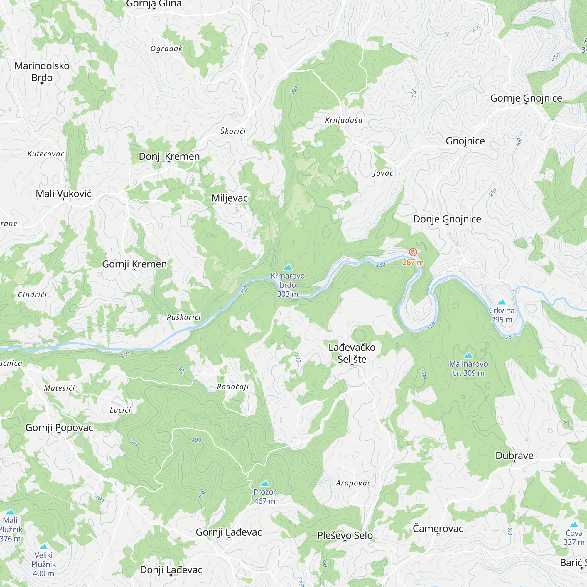 Private property "Barić mlin" map