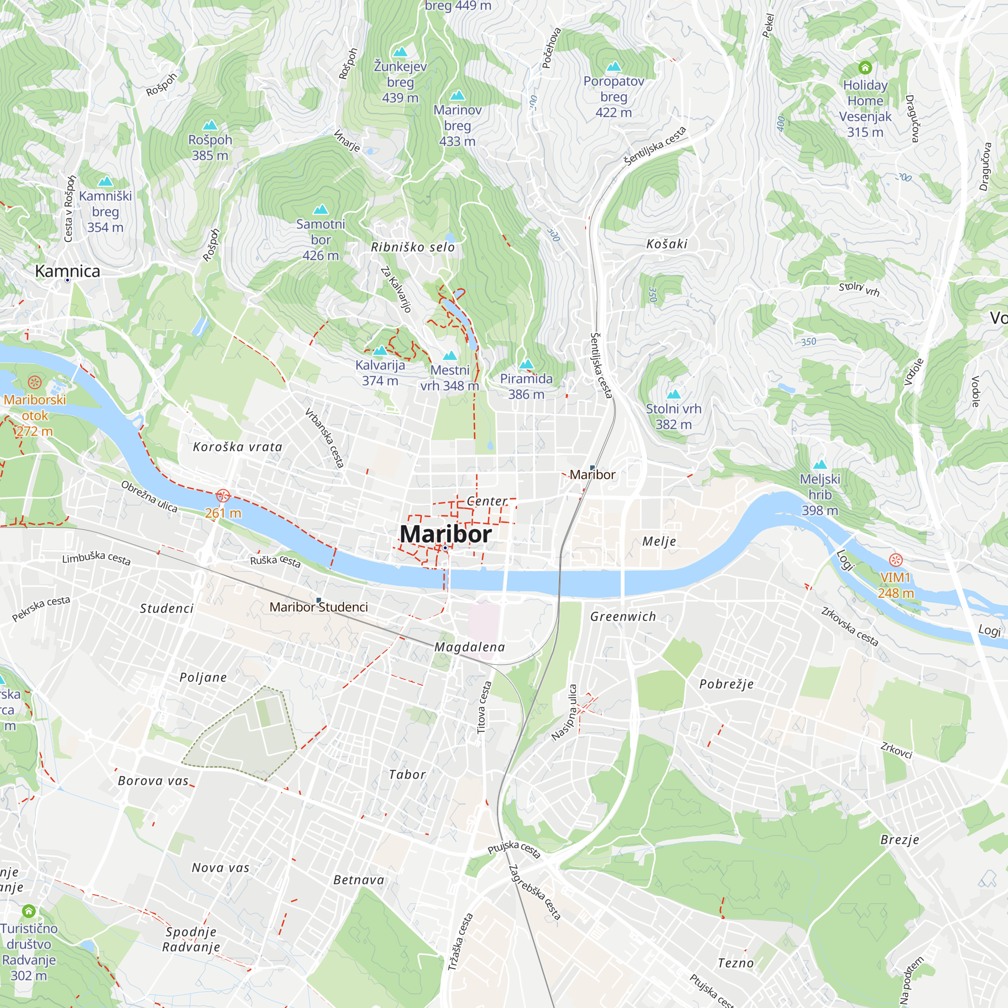 Tourist Information Centre Maribor map