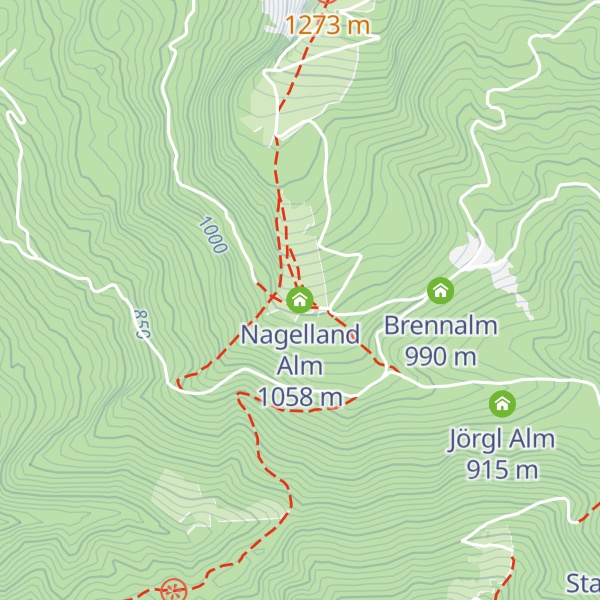 Map of Nagelland Alm