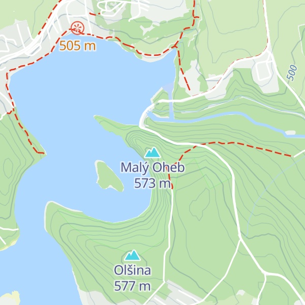 Map of Malý Oheb