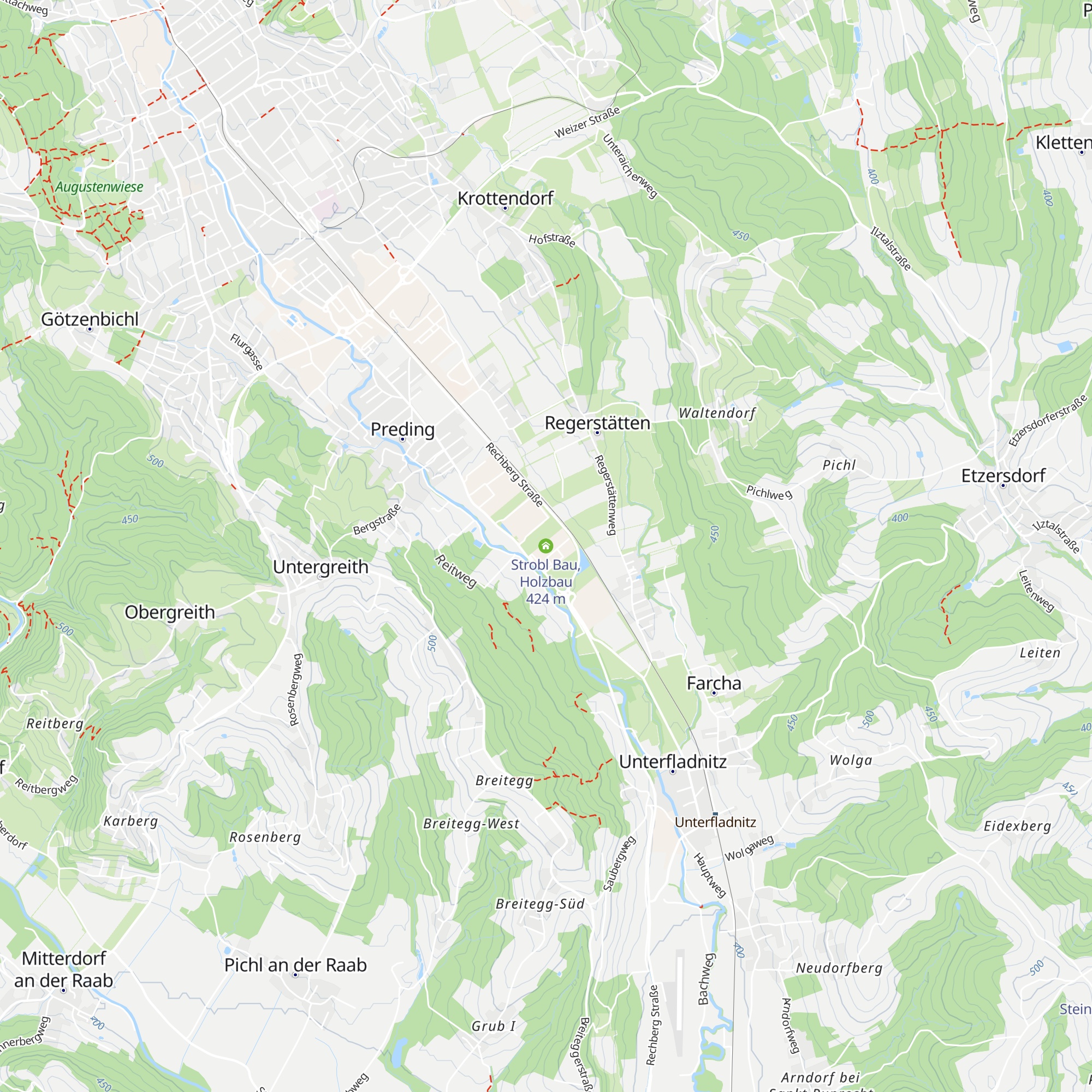 Strobl Bau, Holzbau map