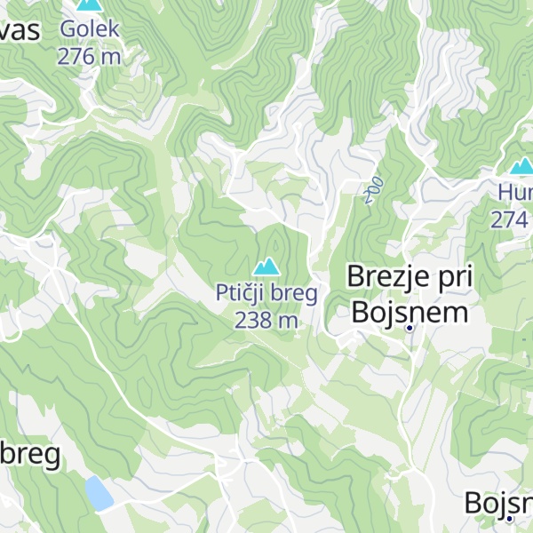 Map of Ptičji breg