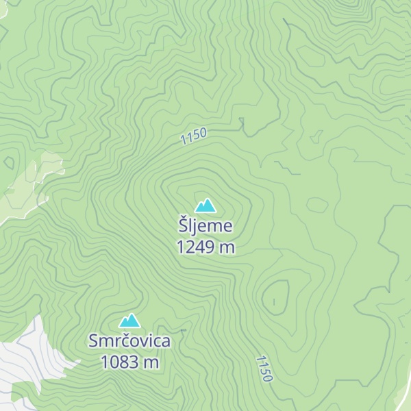 Map of Šljeme