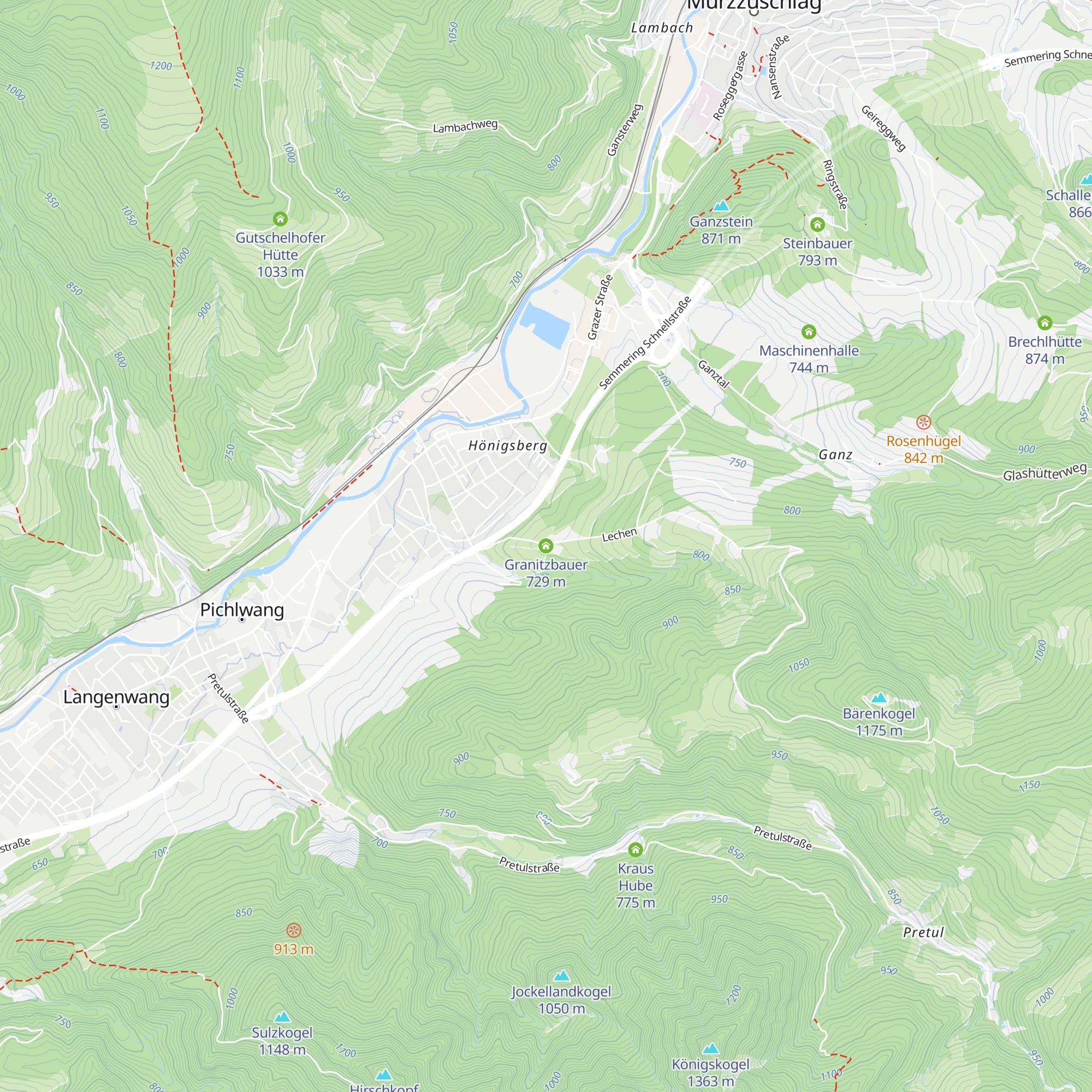 Granitzbauer map