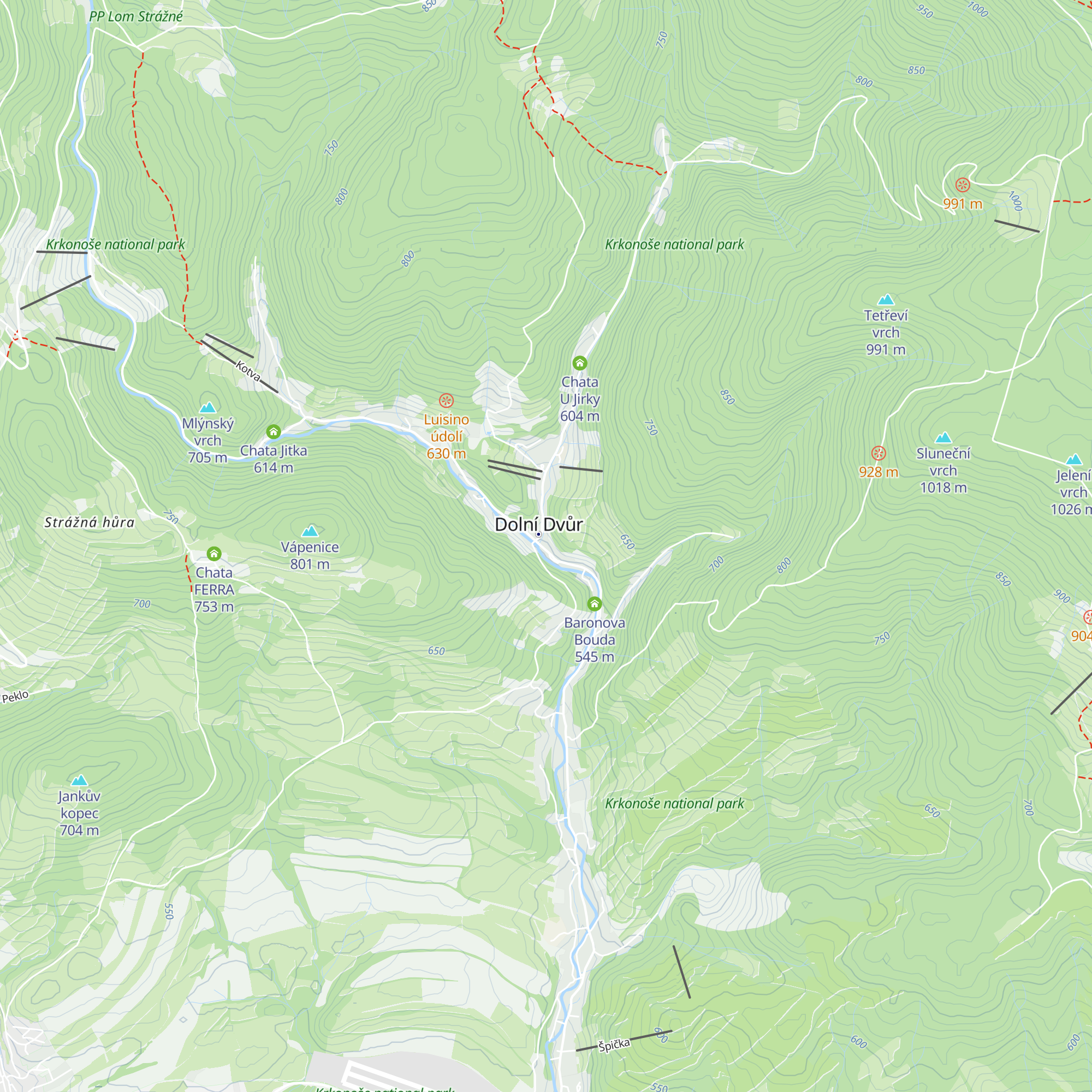 Janova bouda map