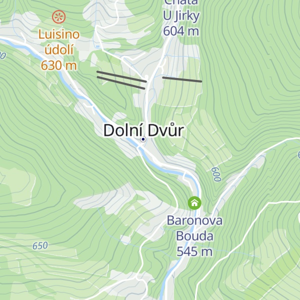 Map of Janova bouda