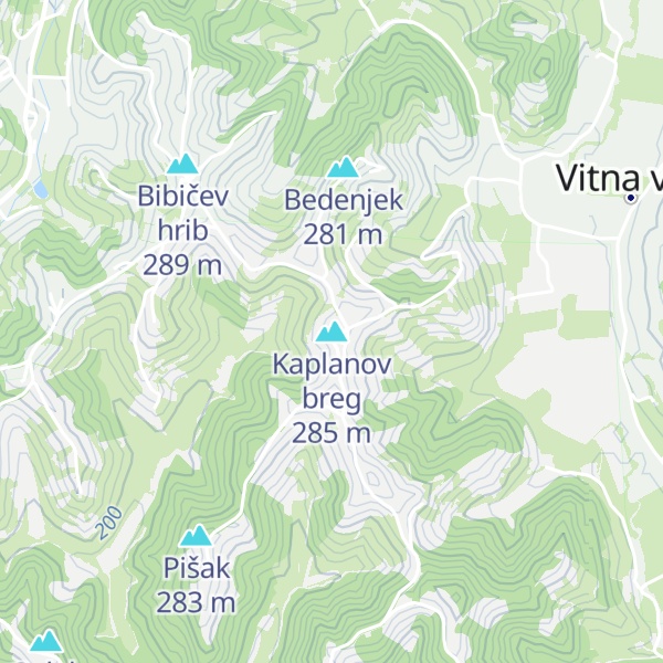 Map of Kaplanov breg