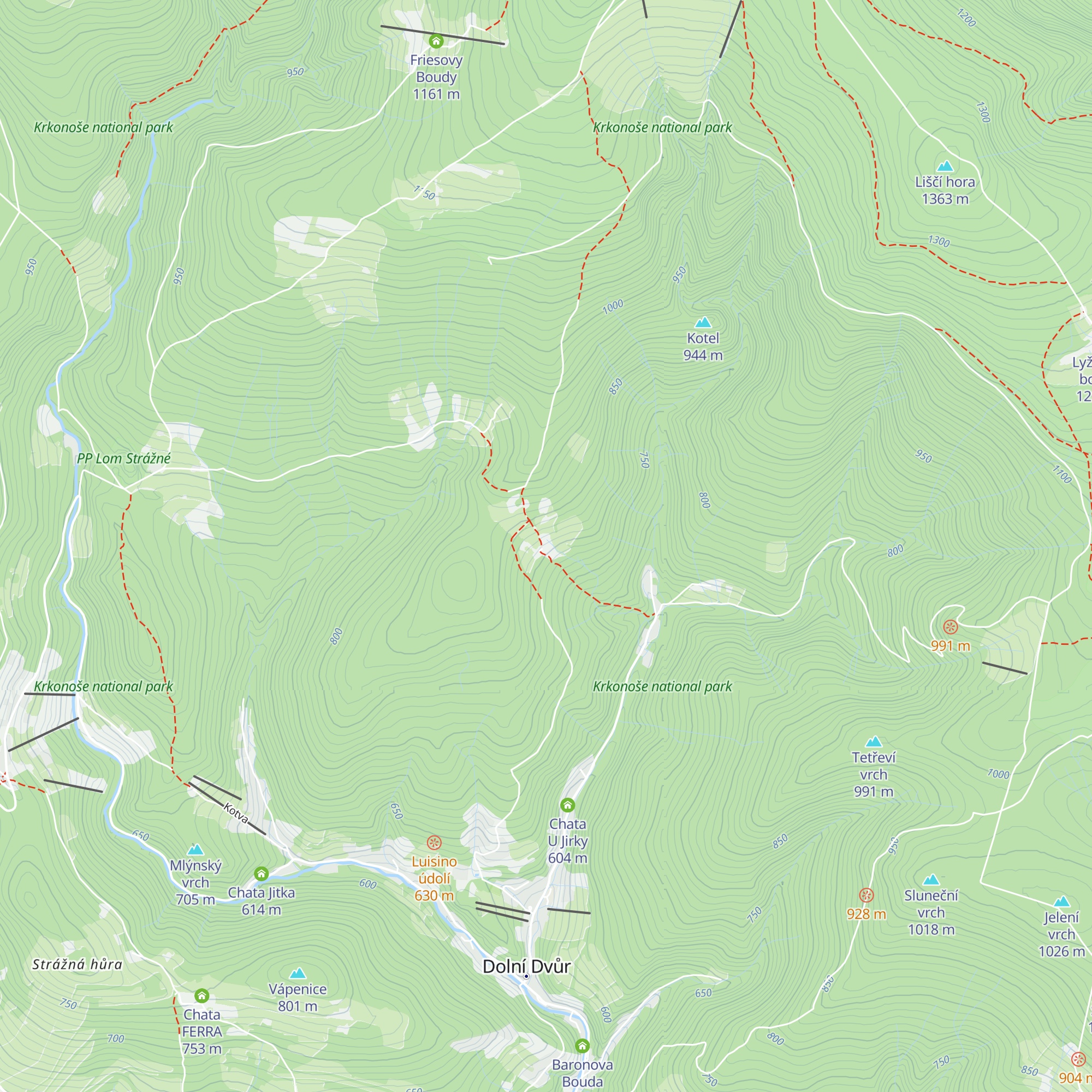 Horská chata HANAPETR map