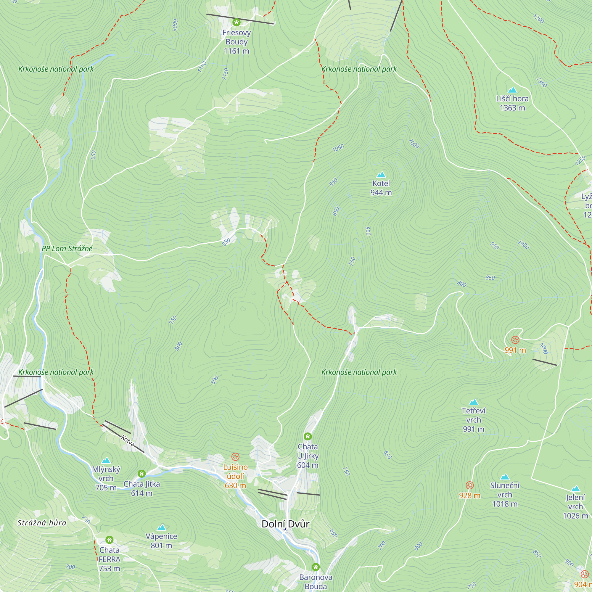 Horská chata HANAPETR map