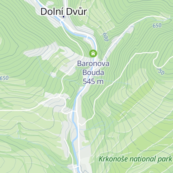 Map of Chata Baronka