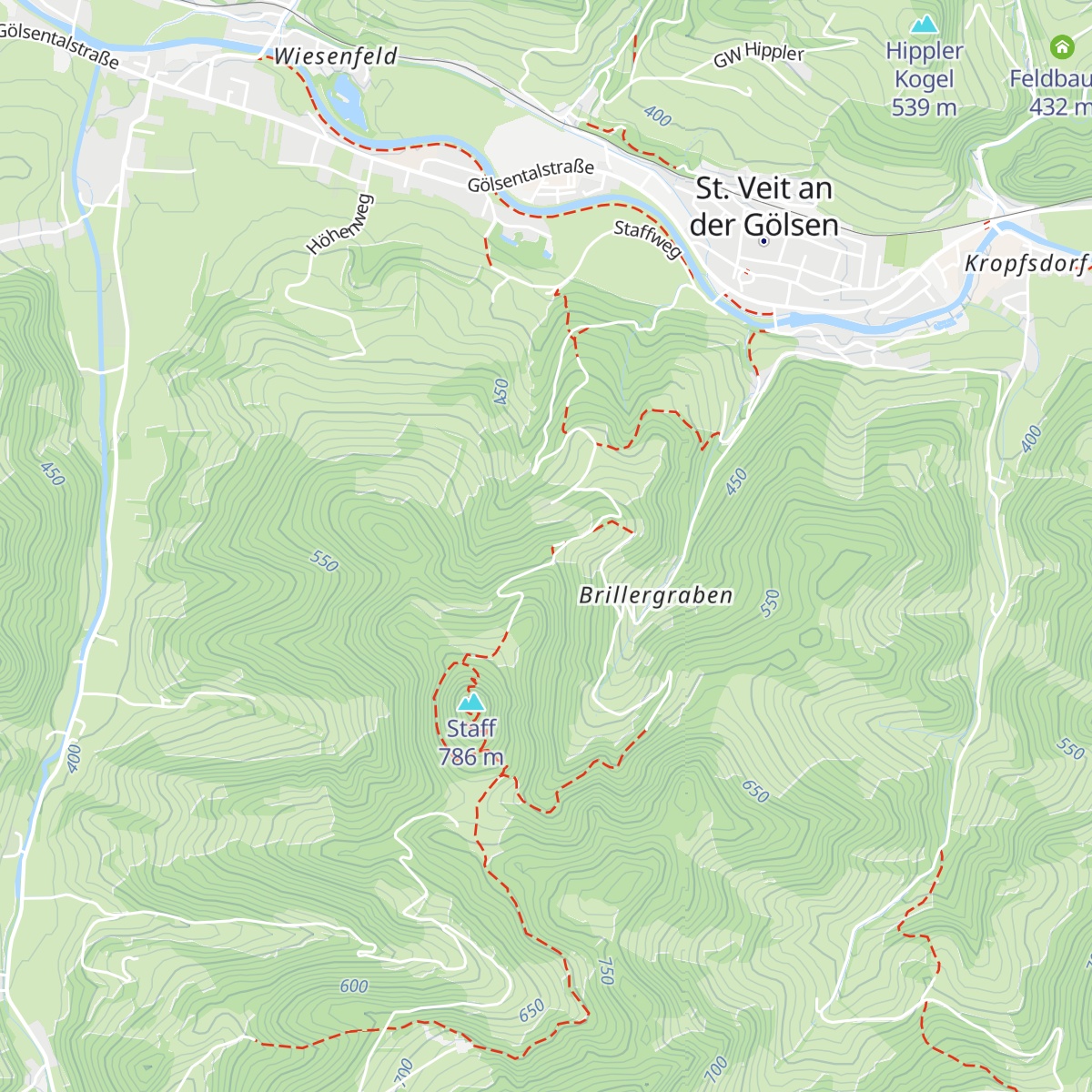 Staffhütte map