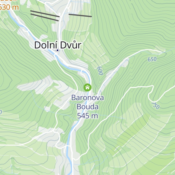 Map of Baronova Bouda