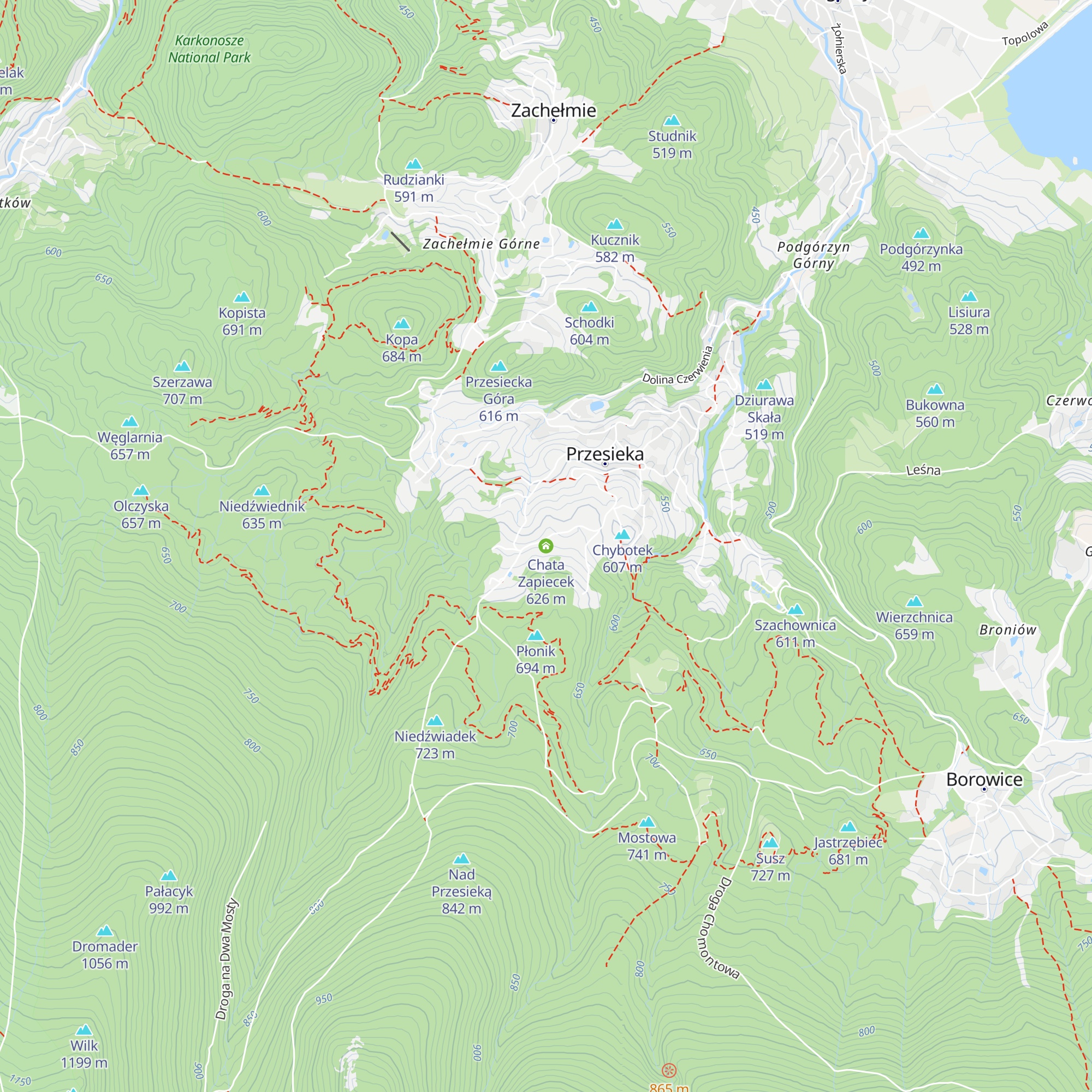 Chata Zapiecek map