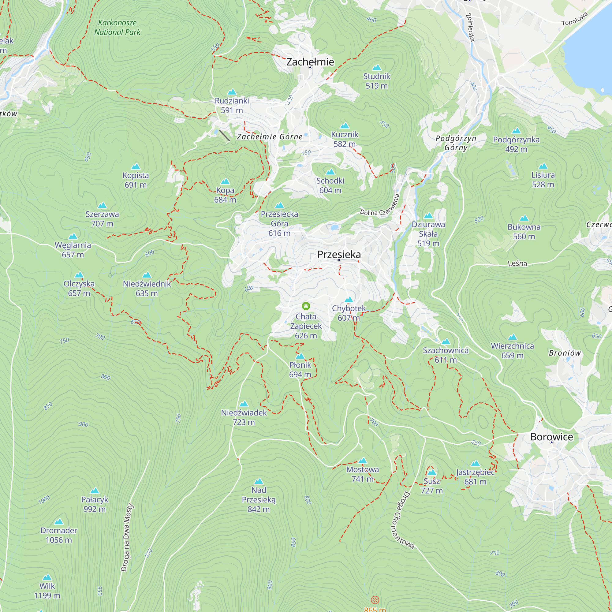 Chata Zapiecek map