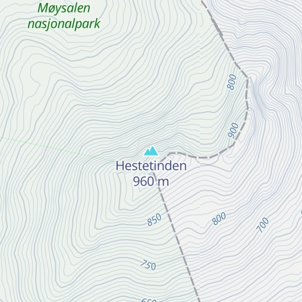 Map of Hestetinden