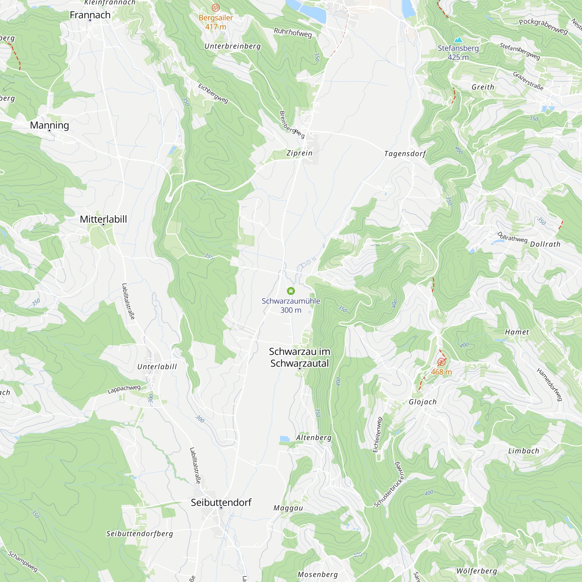 Schwarzaumühle map