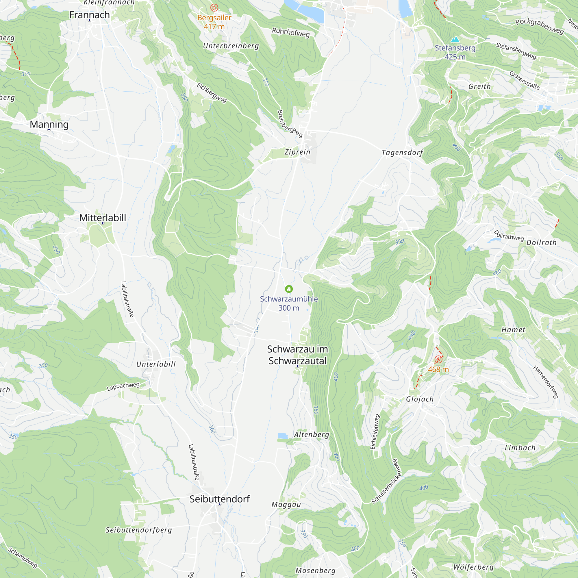 Schwarzaumühle map