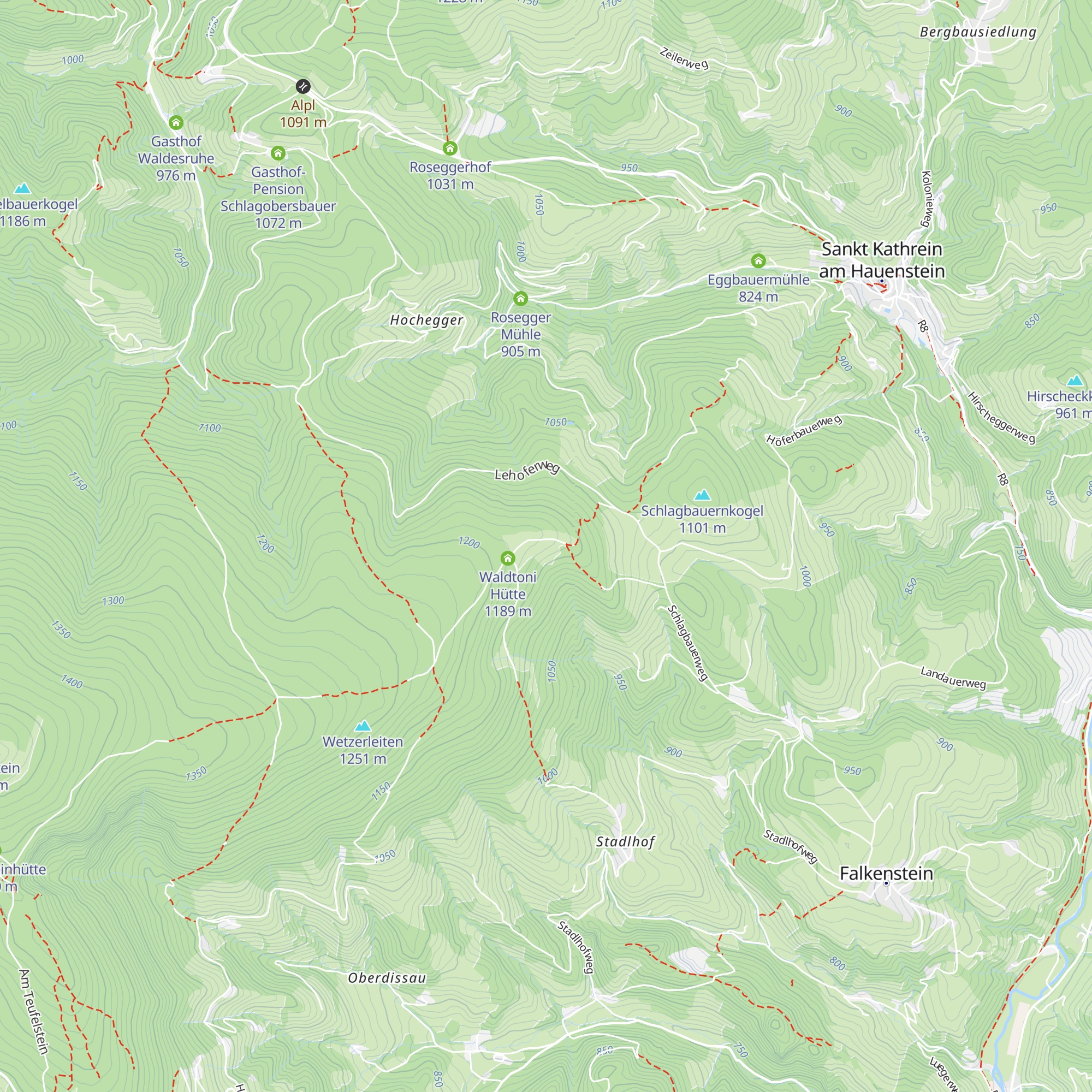 Waldtoni Alm map