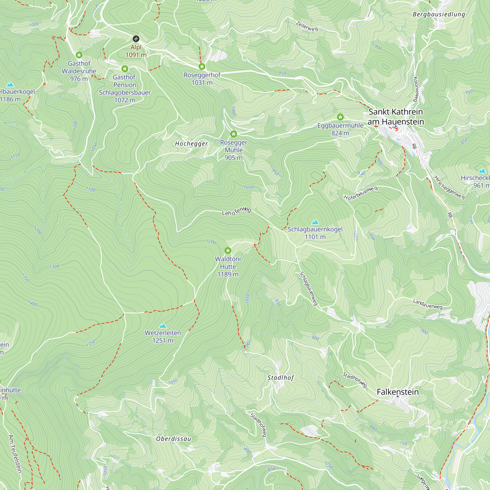 Waldtoni Alm map