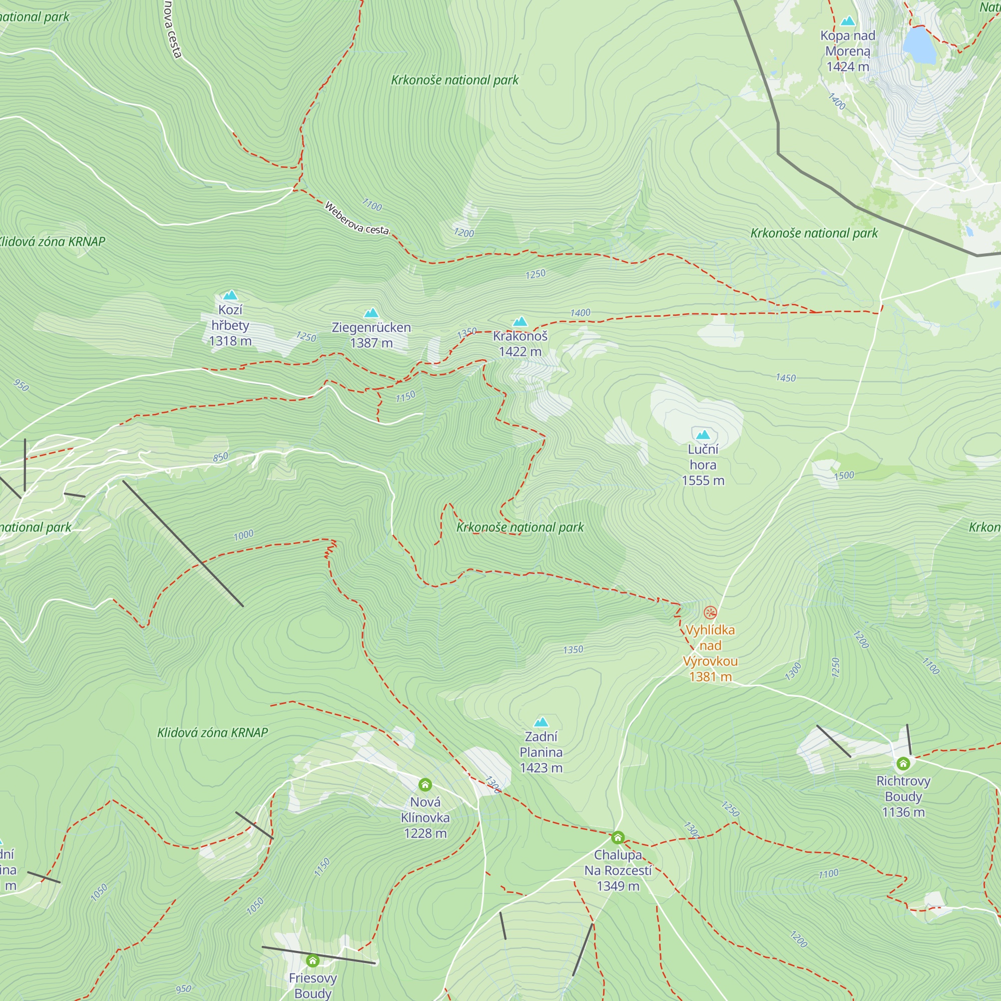 Lovecká chata map