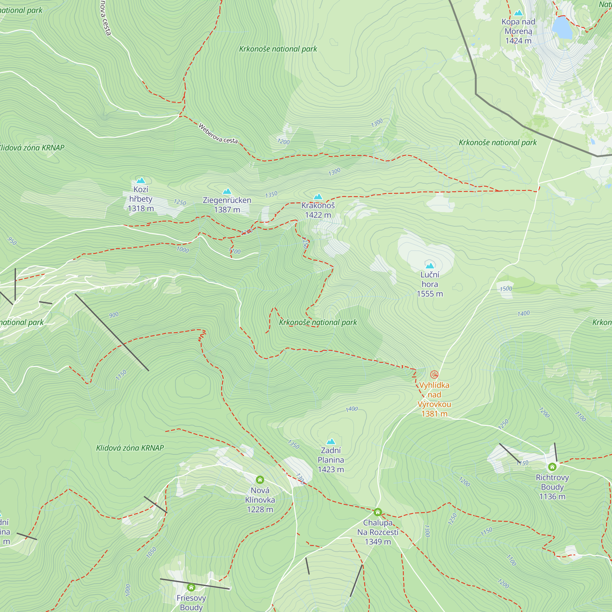 Lovecká chata map