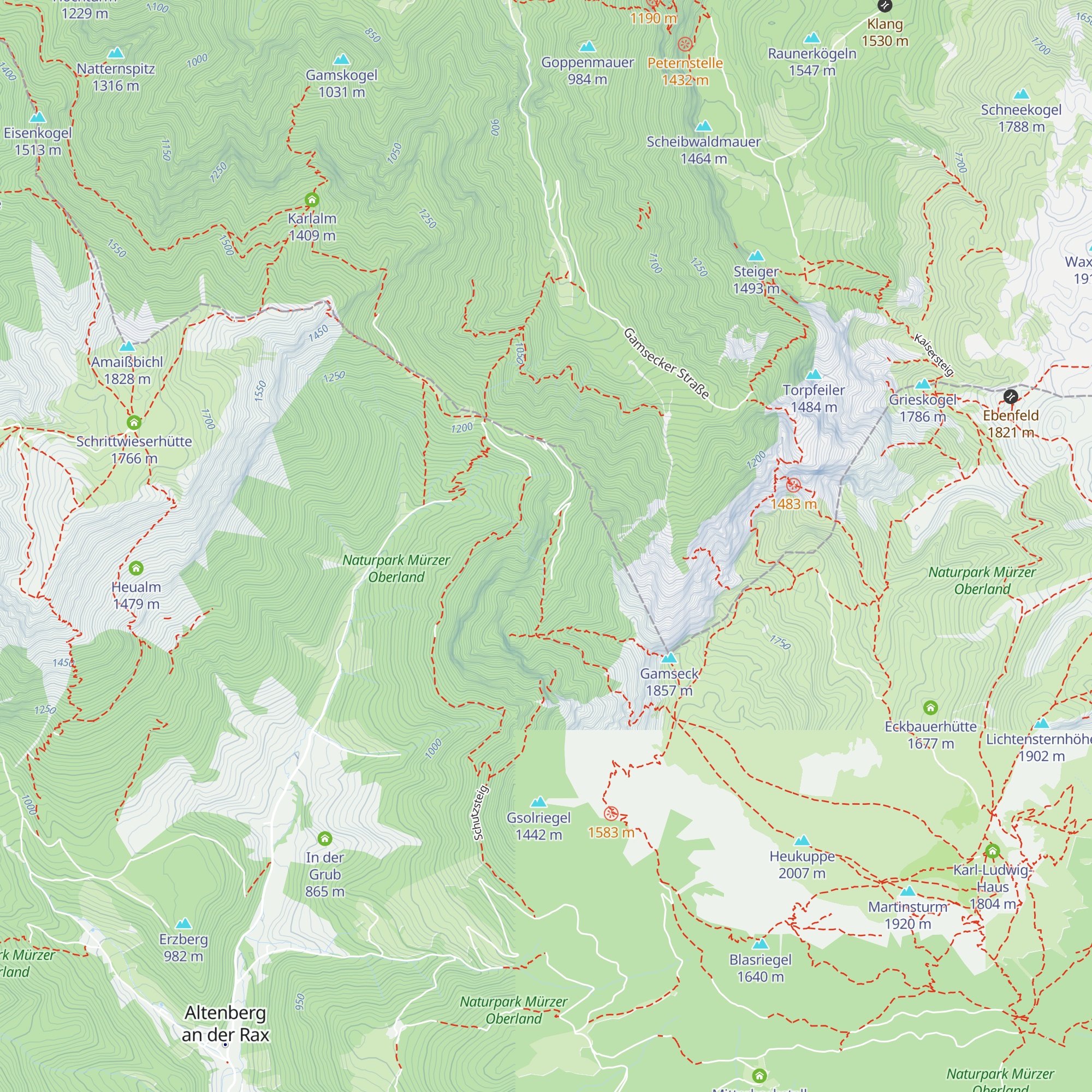 Gamseckerhütte map
